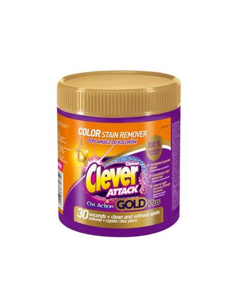 CLEVER Attack Gold Plus Tlenowy Odplamiacz kolor 730 g