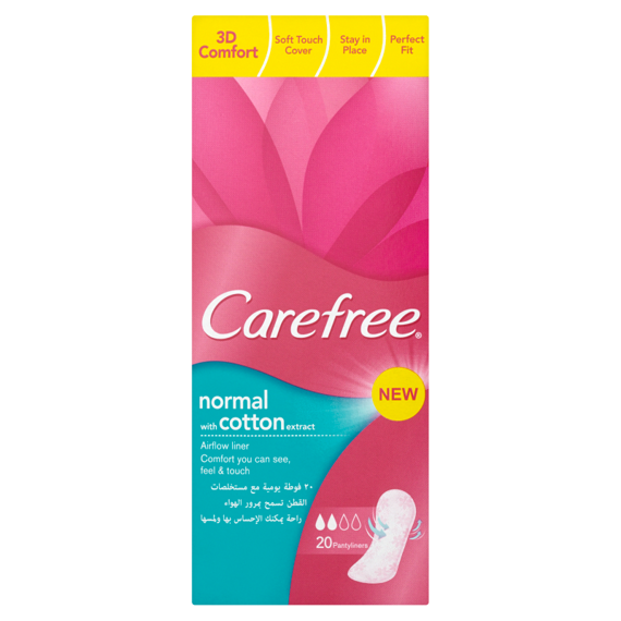 Carefree Normale mit Baumwollextrakt Panty 20 Stück