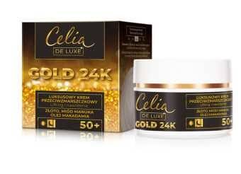 Celia De Luxe Gold 24K 50+ krem przeciwzmarszczkowy na noc 50 ml