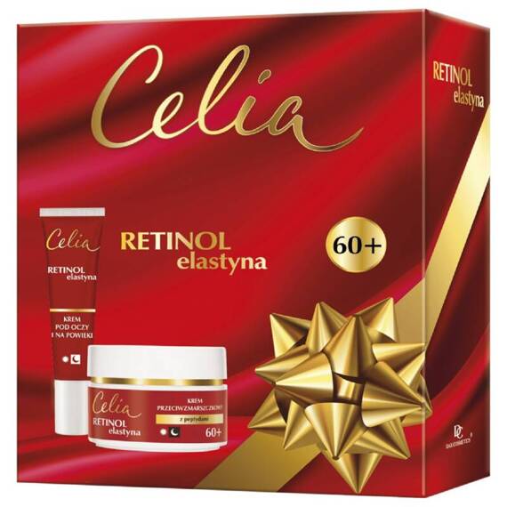 Celia Zestaw Świąteczny Retinol Elastyna 60+, krem do twarzy, krem pod oczy