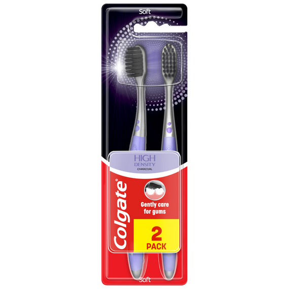 Colgate High Density Charcoal SOFT Zahnbürste 2 Stück