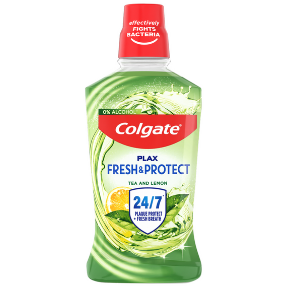 Colgate Plax Herbal Fresh Mundwasser mit Grüntee- und Zitronengeschmack