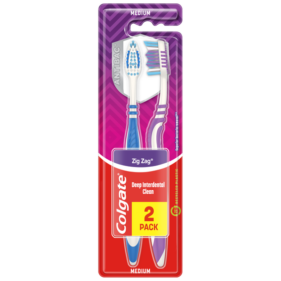 Colgate ZigZag Zahnbürste Medium 2 Stück