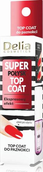 DELIA TOP COAT Super Połysk ekspresowy efekt 11ml