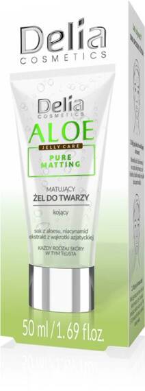 Delia Cosmetics Aloe Jelly Care Matujący Żel do twarzy 50 ml