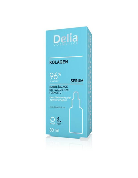 Delia Cosmetics Feuchtigkeitsspendendes Serum für Gesicht, Hals und Dekolleté, Tag und Nacht, 30 ml