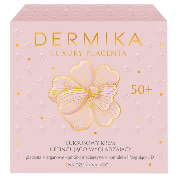 Dermika Luxury Placenta Luxuriöse Lifting- und Glättungscreme 50+ für Tag und Nacht 50 ml