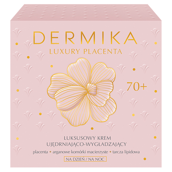 Dermika Luxury Placenta Luxuriöse straffende und glättende Creme 70+ für Tag und Nacht 50 ml