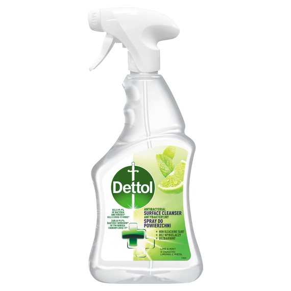 Dettol Antibakterielles Oberflächenspray mit Limetten- und Minzduft 500 ml