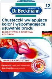 Dr. Beckmann Chusteczki wyłapujące kolor i wspomagające usuwanie brudu 3 w 1 12 sztuk