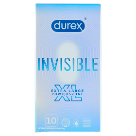 Durex Invisible Extra Large prezerwatywy powiększone 10 sztuk