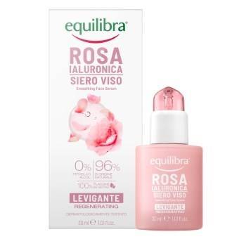 EQUILIBRA Rosa Różane wygładzające serum do twarzy z kwasem hialuronowym, 30ml