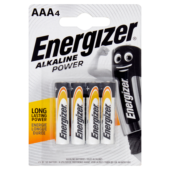 Energizer Alkaline Power-AAA-LR03 1.5V Alkali-Batterien 4 Stück