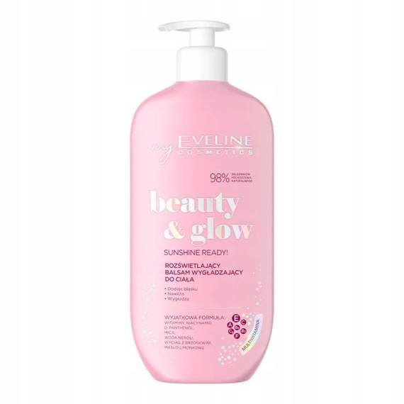 Eveline Beauty Glow Rozświetlający balsam wygładzający do ciała 350 ml