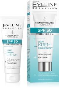 Eveline Cosmetics Konzentrierte Formel Leichte Pflegecreme mit LSF 50, Mattierend, Fettige und Mischhaut