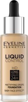 Eveline Cosmetics Liquid Control HD Matujący podkład do twarzy, 32 ml, 016 Vanilla Beige