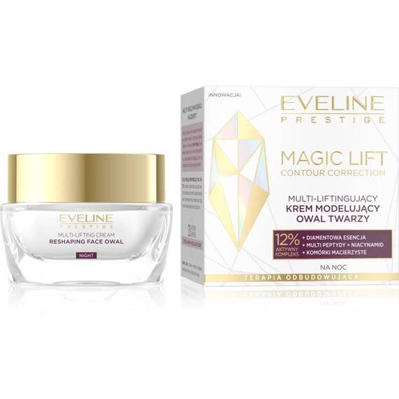 Eveline Cosmetics Magic Lift Multi-liftingujący krem modelujący owal twarzy, na noc 50 ml