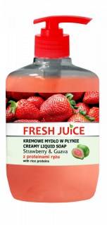 FRESH JUICE Kremowe Mydło w płynie Truskawka i Guava, 460ml