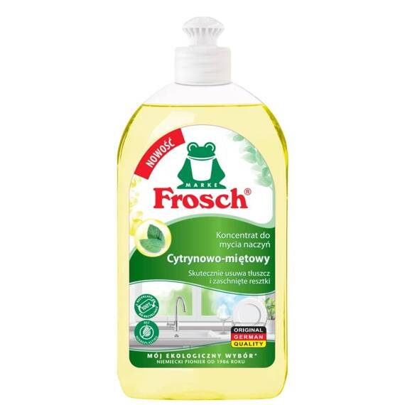 FROSCH Płyn Koncentrat do Mycia Naczyń cytrynowo- miętowy 500 ml 