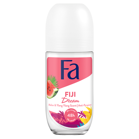 Fa Fiji Dream 48h Roll-on Antitranspirant mit dem Duft von Wassermelone und Ylang Ylang 50 ml