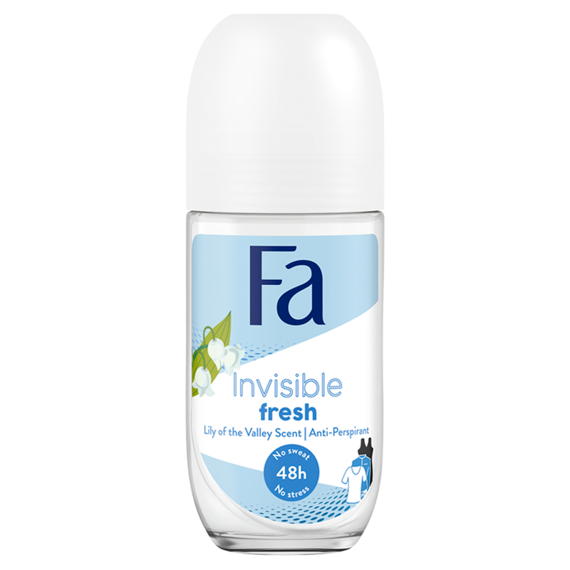 Fa Invisible Fresh 48h Roll-on Antitranspirant mit dem Duft von Maiglöckchen 50 ml