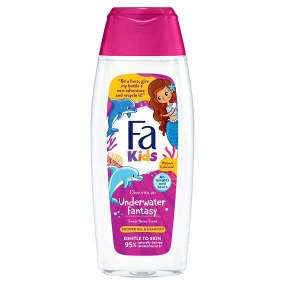 Fa Kids Underwater Fantasy Duschgel und Shampoo mit dem Duft süßer Beeren 400 ml