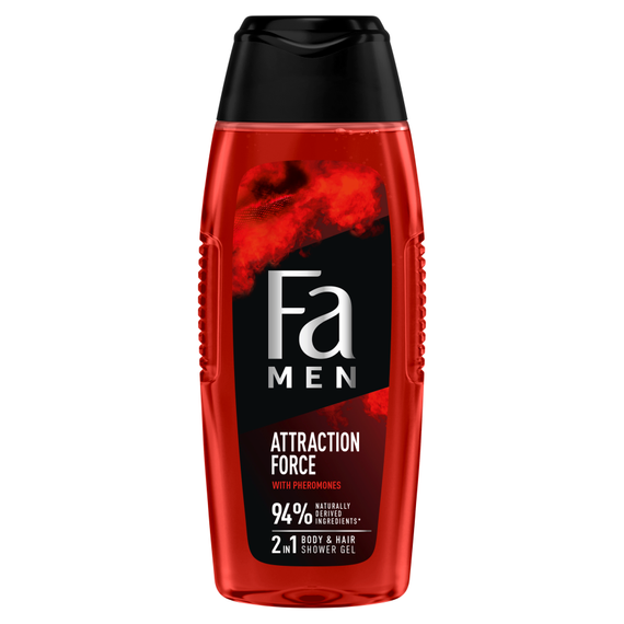 Fa Men Attraction Force Duschgel mit 2-in-1-Formel mit dem Duft von Bergamotte und Limette, 400 ml