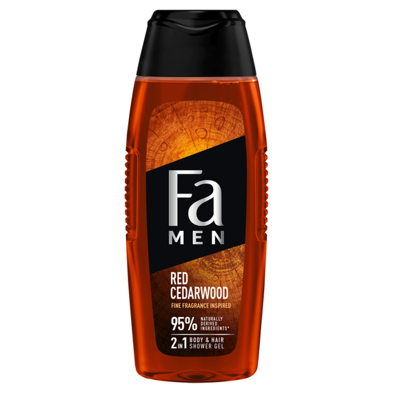 Fa Men Red Cedarwood Duschgel mit einer 2-in-1-Formel mit dem Duft roter Zedernholznoten, 400 ml