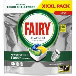 Fairy Platinum All in One Lemon, tabletki do zmywarek 96 sztuk