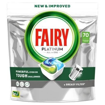 Fairy Platinum Regular Kapsułki do zmywarki All In One, 70 tabletek