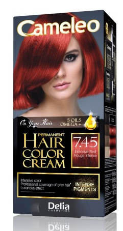 Farba do włosów CAMELEO OMEGA + 7.45 Intensywna Czerwień / Intesive Red