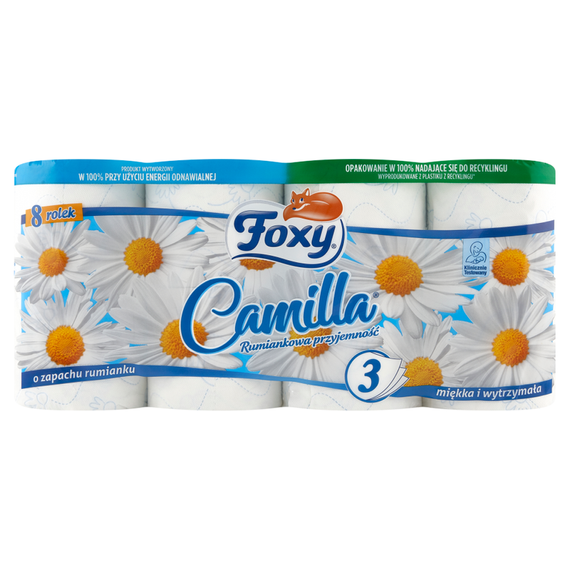 Foxy Camilla Toilettenpapier mit Kamillenduft, 8 Rollen