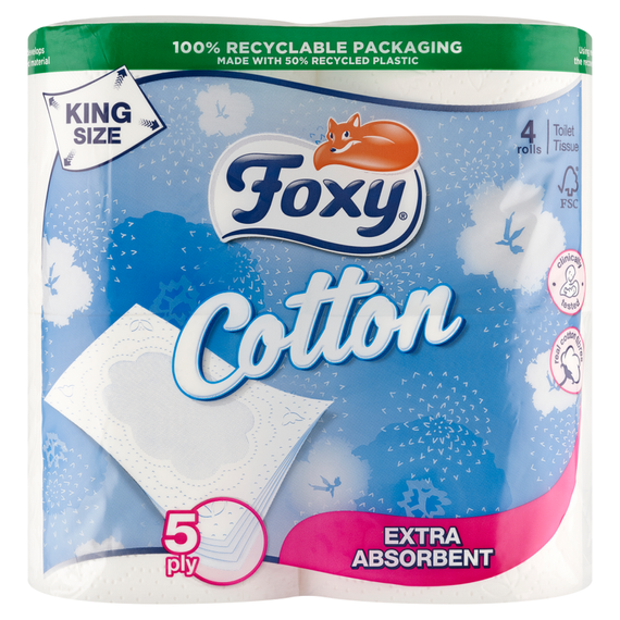 Foxy Cotton Toilettenpapier 4 Stück