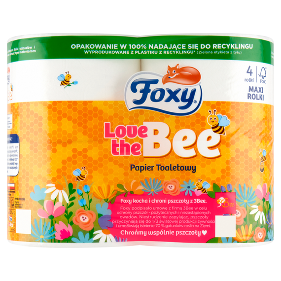 Foxy Love The Bee Toilettenpapier 4 Rollen