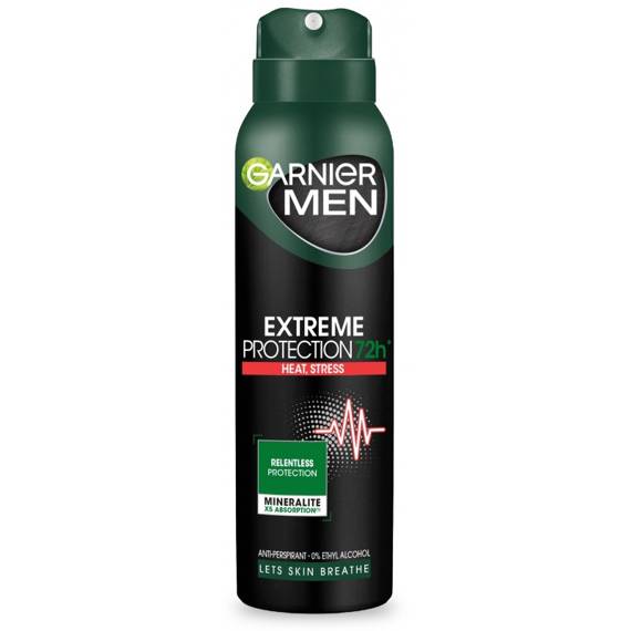 GARNIER MEN DEZODORANT SPRAY EXTREME PROTECTION 72H - HEAT,STRESS 150ML