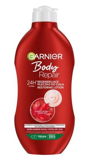 Garnier Body Repair regenerujące mleczko do ciała z syropem z klonu 400 ml