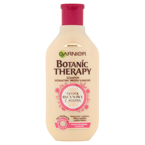 Garnier Botanic Therapy Szampon do włosów osłabionych i łamliwych Olejek rycynowy i migdał 400 ml