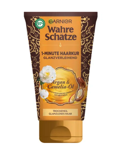 Garnier Wahre Schätze 1-minutowa kuracja do włosów nadająca połysk Argan & Camelia Oil 50 ml