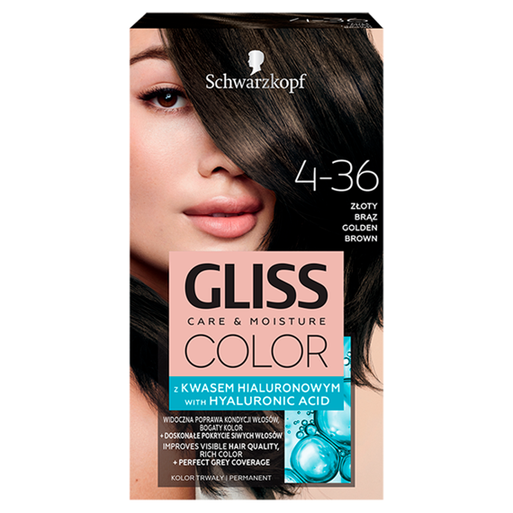 Gliss Color Haarfarbe Goldbraun 4-36