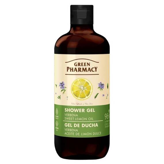 Green Pharmacy Żel pod prysznic, werbena i olejek ze słodkiej cytryny 500 ml
