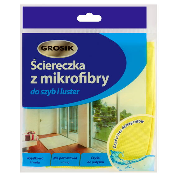 Grosik Mikrofasertuch für Fenster und Spiegel 30 x 30 cm