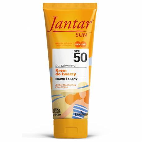 JANTAR SUN bursztynowy nawilżający krem do twarzy SPF 50, 50 ML