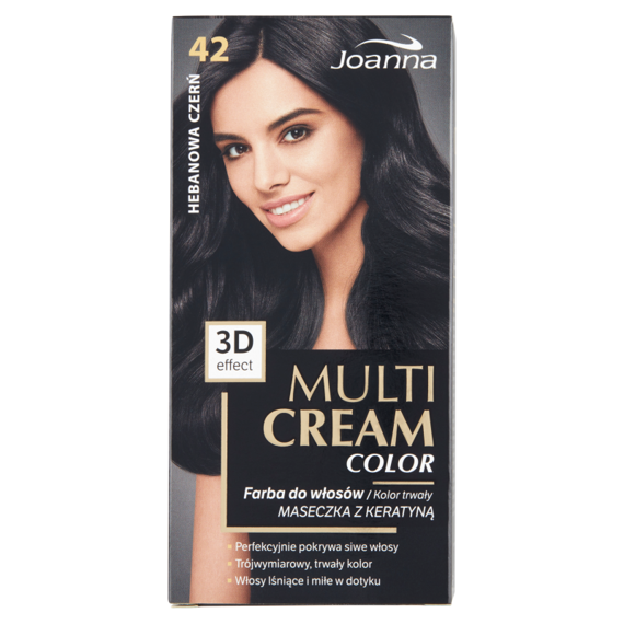 Joanna Multi Cream Color Farba do włosów hebanowa czerń 42