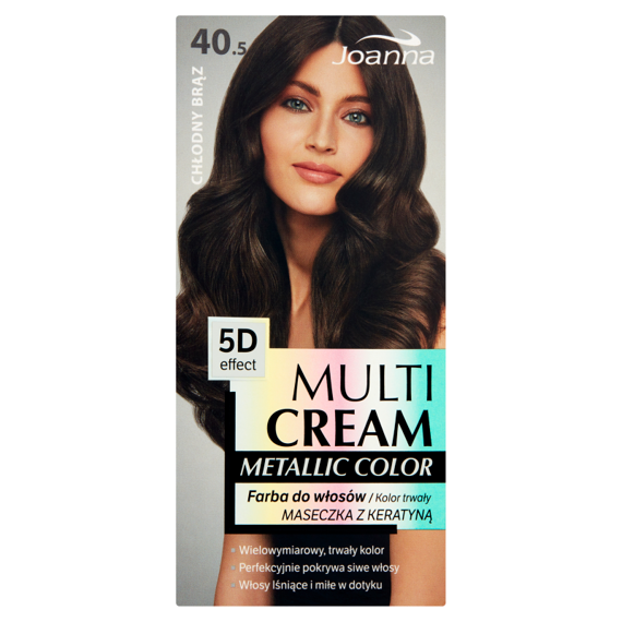 Joanna Multi Cream Metallic Color Farba do włosów chłodny brąz 40.5