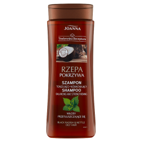 Joanna Tradycyjna Receptura (Traditionelles Rezept) tonisierendes und stärkendes Shampoo Rübe und Brennnessel 300ml