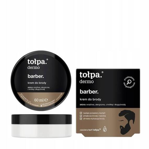 Krem do stylizacji brody nawilżający  TOŁPA dermo barber 60 ml