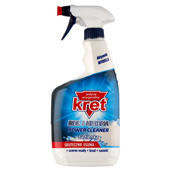 Kret Power Cleaner Badezimmer-Reinigungsflüssigkeit weiß und hygienisch 620 ml