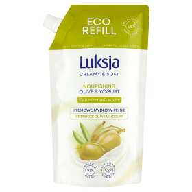 LLuksja Creamy & Soft Kremowe mydło w płynie odżywcze oliwka i jogurt 400 ml