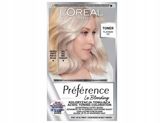 LOREAL Preference Le Blonding Toner koloryzujący do włosów blond - Platinum Ice 