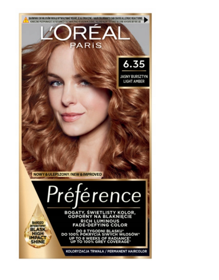 L'Oréal Paris Préférence Haarfarbe 6.35 Havana Helles Bernsteinbraun